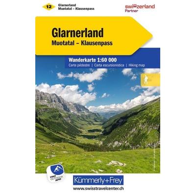 Kümmerly+Frey Wanderkarte 12 Glarnerland 1:60.000, Sonstige von , Kümmerly+Frey, 978-3-259-02212-2