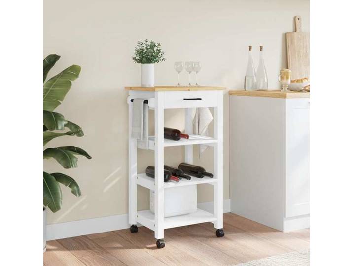 Elégant Chariot de rangement Desserte de Cuisine Bîlot de Cuisine MONZA 48x40x88 5cm bois massif de pin &0_2436991