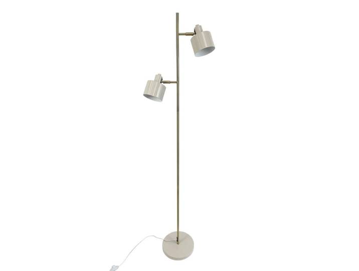 Lampadaire en métal beige/ laiton