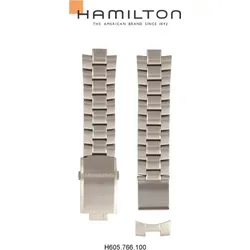 Hamilton - Edelstahlarmband für Khaki Aviation X-Wind Auto Chrono H695.766.100 - silber