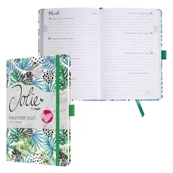 Sigel Buchkalender Wochenkalender »Jolie - Green Jungle Fever« 2027 A5 grün