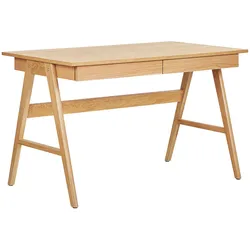 SCHREIBTISCH heller Holzfarbton 120/70/75 cm Sheslay