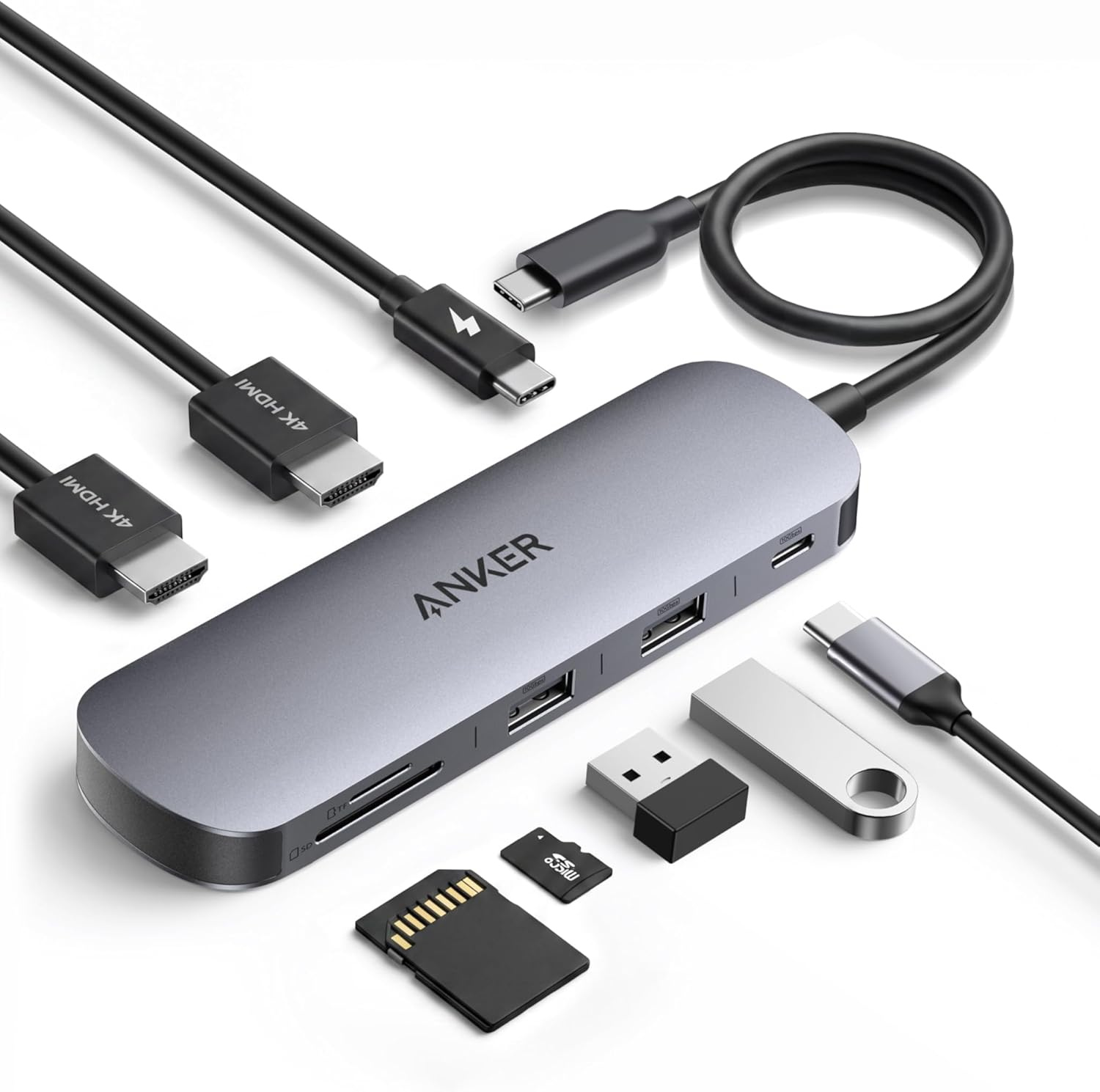 eufy Anker Nano USB-C Hub (8-in-1, Dual Display)
