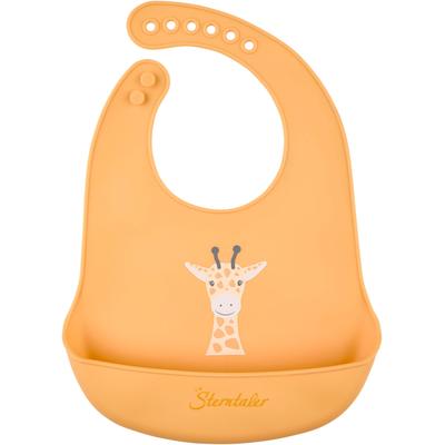Lätzchen STERNTALER "Silikonlätzchen Giraffe Kaya", Baby, gelb (ocker), Silikon, Lätzchen