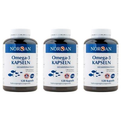 3x Norsan Omega-3 Kapseln 3x120 St