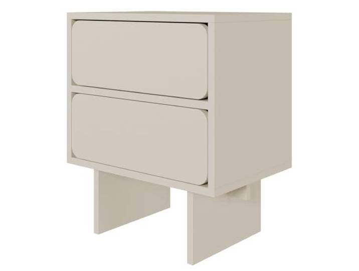 Selsey Nachttisch Mit 2 Schubladen, Graubeige