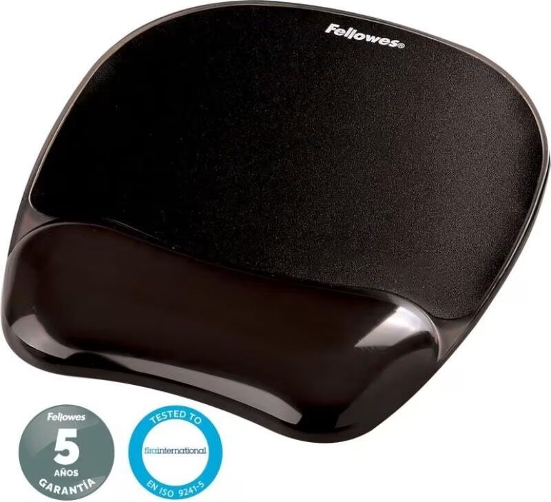 Alfombrilla Ergonomica Fellowes 9112101 Con Reposamuñecas Gel Crystal Talla Única Unisex