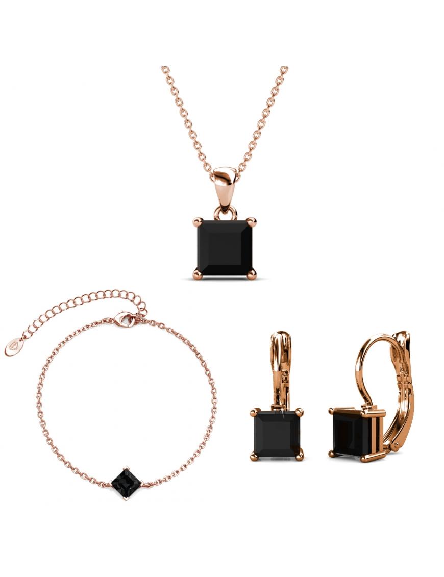 Kopie von Simple Square : Rose Gold und Kristall