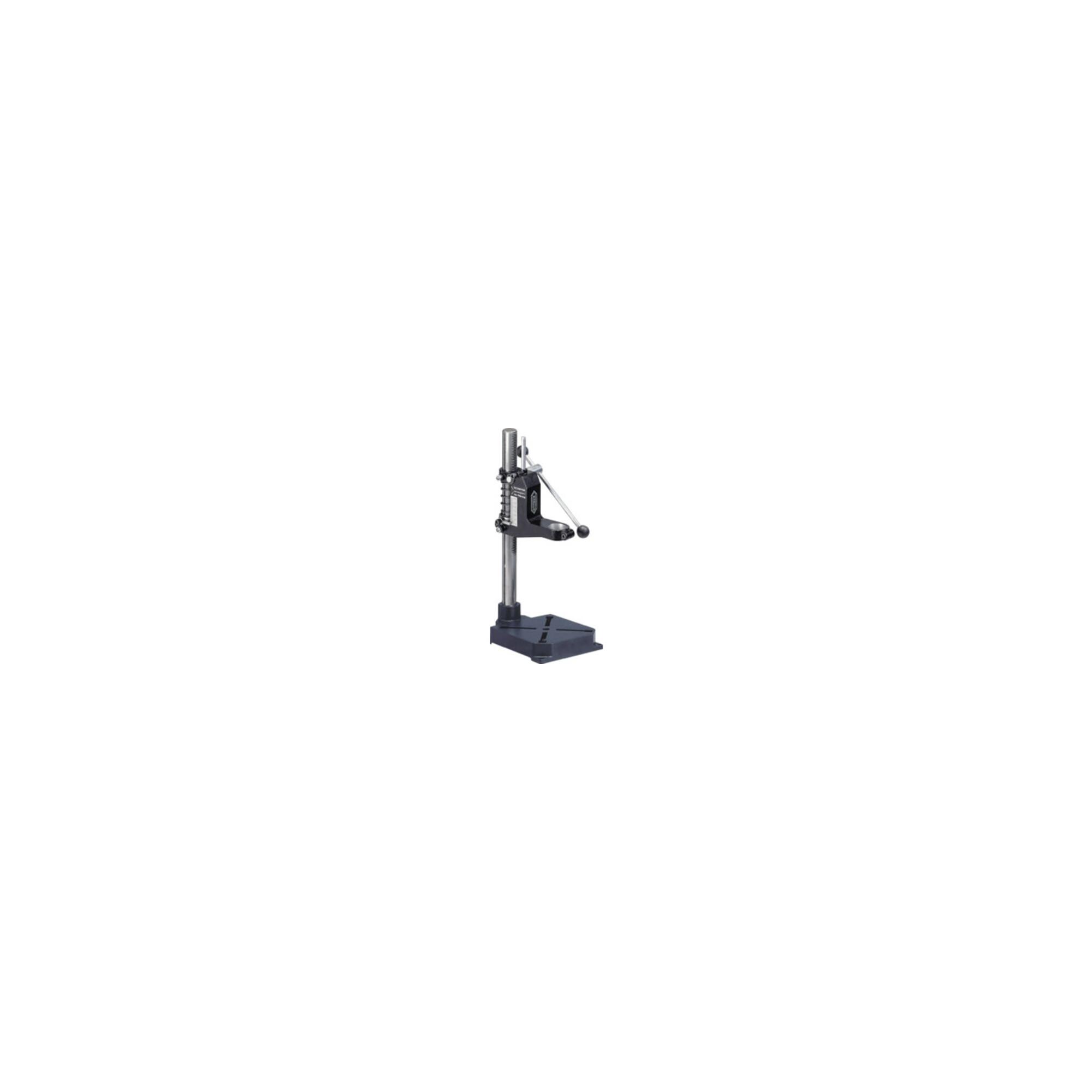 Wabeco Bohrständer aus Aluminium mit verstellbarer Höhe und Ausladung für präzises Bohren mit Handbohrmaschinen oder Akkuschraubern, Höhe: 500 mm, Ausladung: 127 mm, 22400)