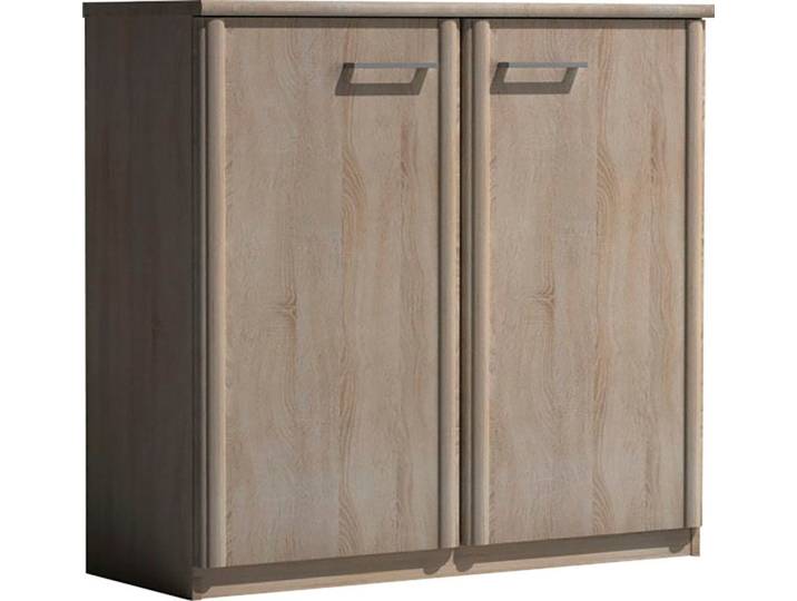 Hochkommode WIEMANN Meran , beige (eiche, sägerau), B:93cm H:89cm T:37cm, Holzwerkstoff, Sideboards, vormontiert