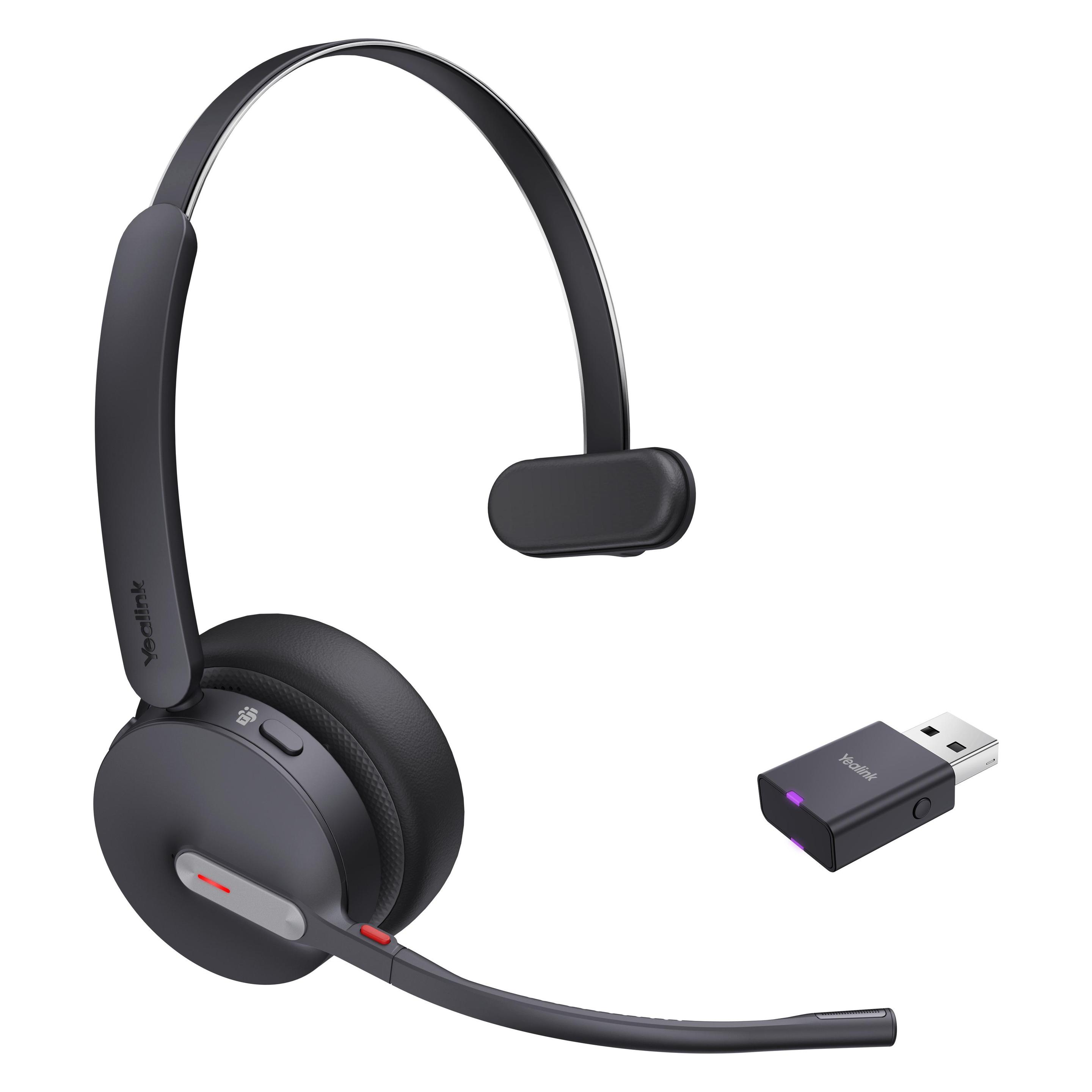 Yealink WH64 Hybrid Mono - Headset (Kabellos, USB-A, Microsoft Teams) (WH64 HYBRID MONO TEAMS)