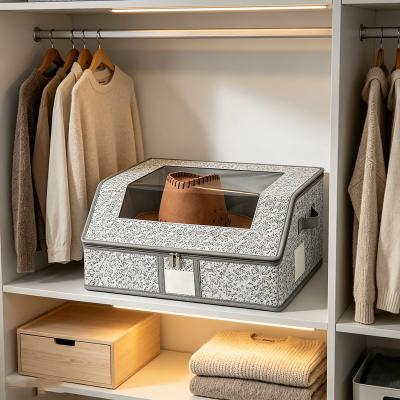 LightInthebox 1/2 Pcs Space-Saving Hat Box For Closet Measures 16.54L X 15.75W X7.09H, Capable Of Holding Up To 24 Hats Per Box, A Total 48pcs. With Removable Dividers, Adapt The Storage Space For Cowboy Hats