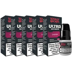 8 ml Totally Wicked ULTRA Nic Salts - 2,0 % (20 mg/ml) Cherry, 5er Pack