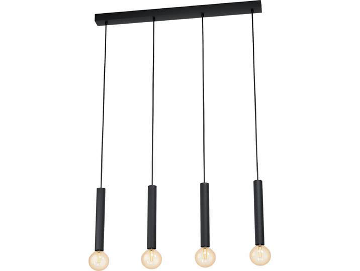 Suspension Cortenova Noir 4 flammes