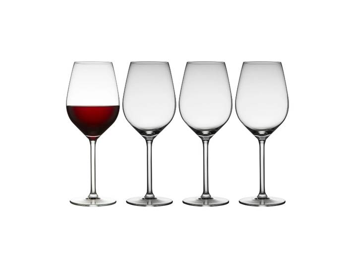 Lyngby Glas Verre à vin rouge Juvel 50 cl, lot de 4 Transparent