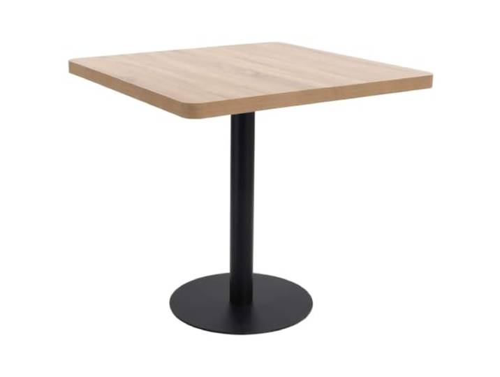 GHVBNMF Bistrotisch 80x80 cm Esstisch 2 Personen Holzoptik MDF Schwarz Kompakter 2-Personen Säulentisch mit pflegeleichter MDF-Platte in Holzoptik für Küche, Cafe und kleine Räume.