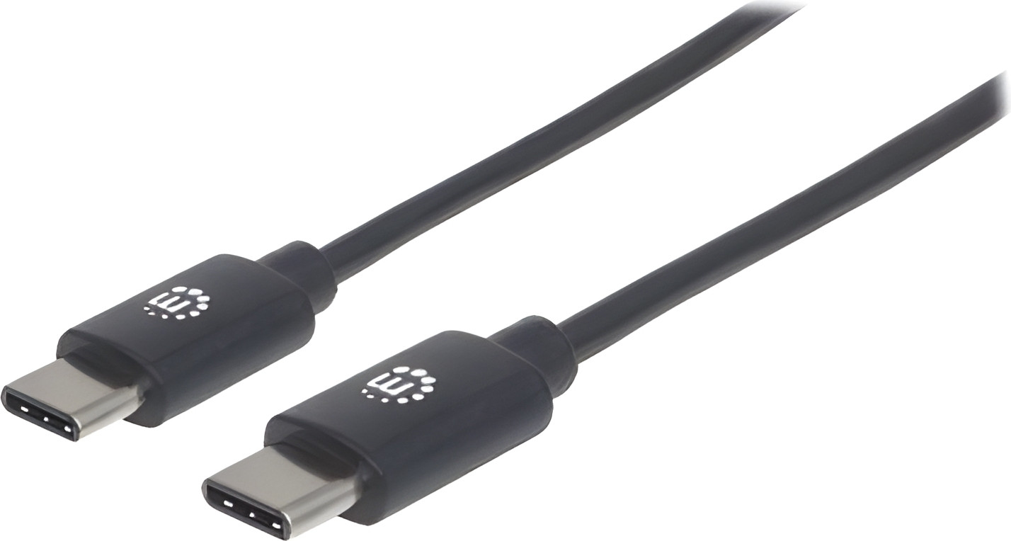 Manhattan USB 2.0 Type-C naar Type-C kabel, 3 meter, zwart