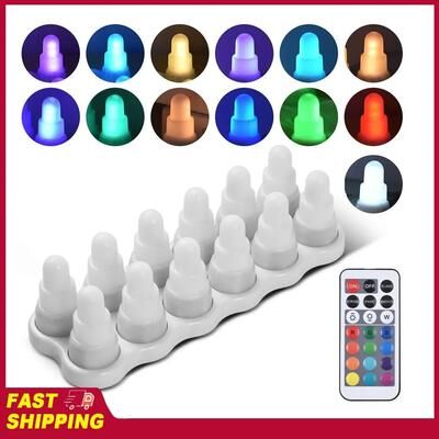 Uplift Treasures 12 Piece USB Rechargeable Flameless LED Tealight Candles 12 Piece USB Rechargeable Flameless LED Tealight Candles