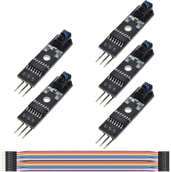 TCRT5000 Infrarood Sensor Module - Set van 5 Lijnvolgers en Obstakelvermijders voor Arduino