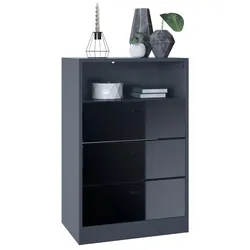 KOMMODE Pino Fronten in Schwarz Hochglanz