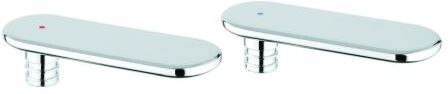 Grohe Griffpaar Veris 48305 48305000 Markierung blau/rot chrom