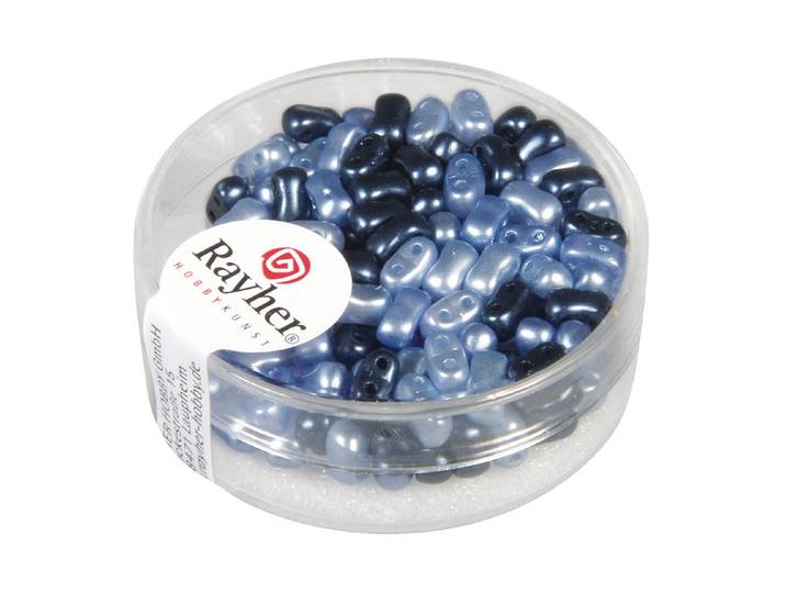Rayher Doppelloch-Rocailles Mix Verwachst 3 × 5 mm 12 g