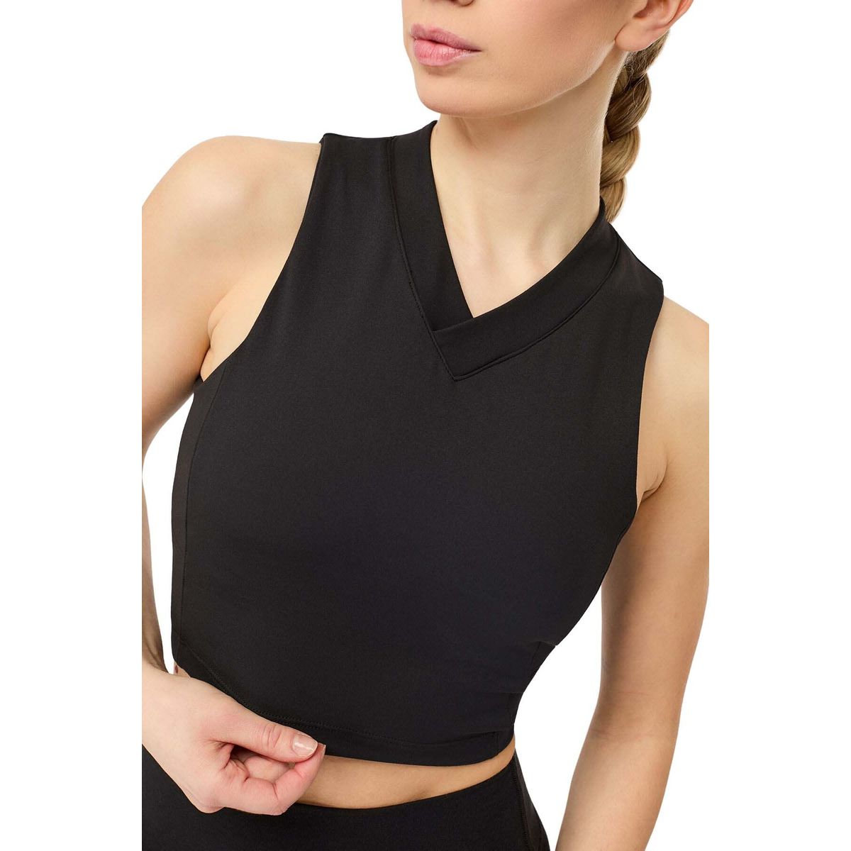 Mandala Cropped V-neck black L TO58JE55-Cropped-V-Neck-black-L