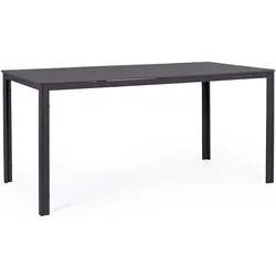 Gartenesstisch Sarita - Metall & Kunststoffplatte, 156 x 78 cm, Anthrazit