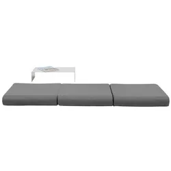 Softline Faltmatratze Bingo Filz anthrazit/Aluminium grau, Designer Michiel van der Kley, 65x12x65 cm