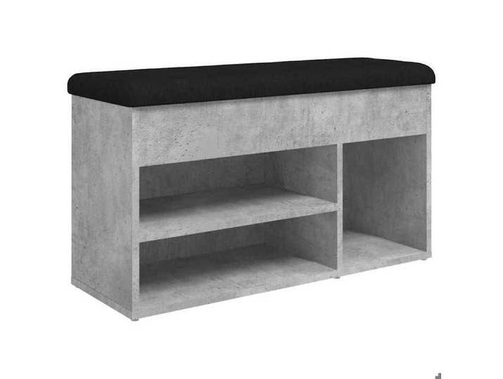 Bonne qualité - Coffre banquette - BONNIE - Banc à chaussures gris béton 82x32x45 5cm - Bois d'ingénierie - pour Salon Chambre