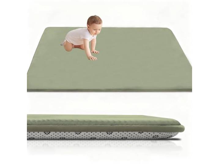 2cm Dicker Spielteppich Krabbelmatte Baby 200 x 350 cm , rutschfest Teppich für Kinder, Korallensamtteppich, Krabbelmatte für Kinderzimmer, Tatami Matte, Spielmatte Kinder Schlafzimmer Wohnzimmer