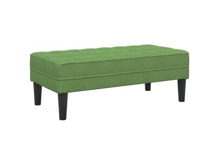 HBBMGYD Sitzbank mit Kissen, hellgrün, 113 x 57 x 39 cm, Samt Sitzbank rechteckig Sitzbank Sitzbank Sperrholz konische Beine Wohnzimmer Eingang Täglicher Gebrauch