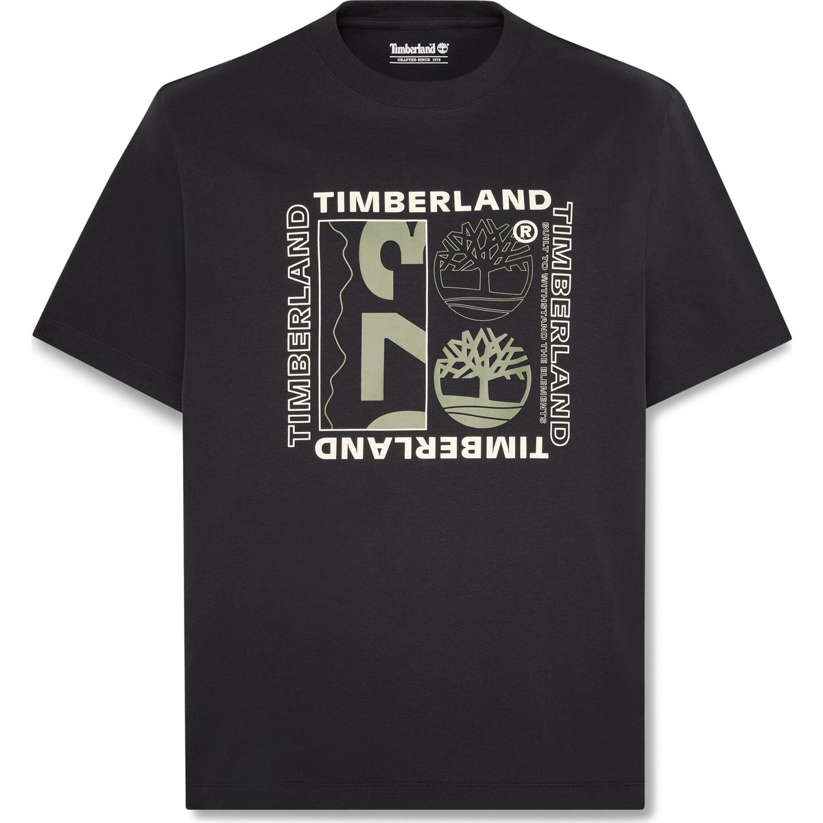Timberland Mens "double Logo" Short Sleeve Graphic Tee black 3XL TBC0YHD90011-3XL