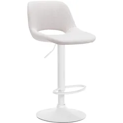 Barhocker Camden Stoff weiß