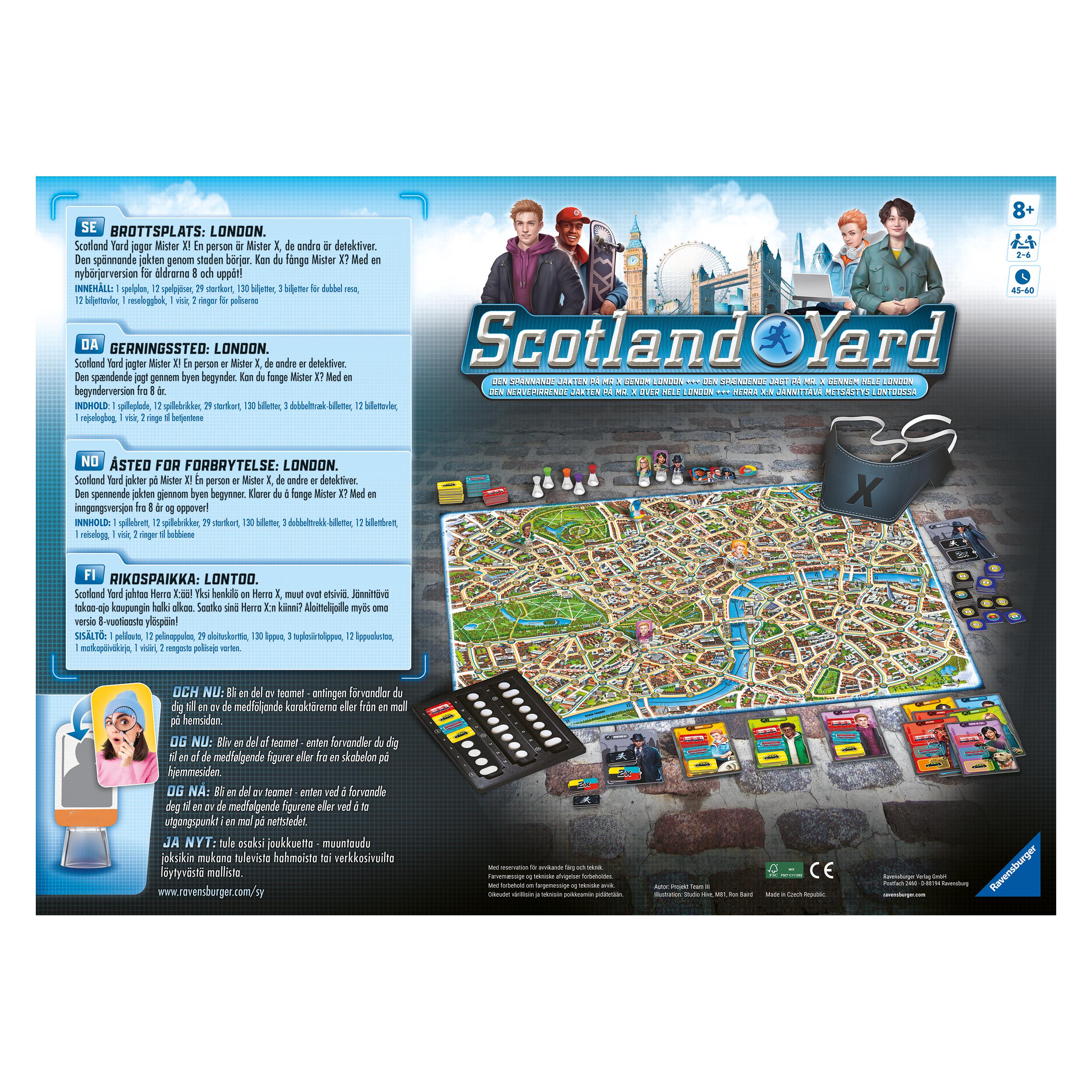 Ravensburger Scotland Yard (Nordisk) - 10822675 (Englisch, 2 - 6 Spieler) (10822675)