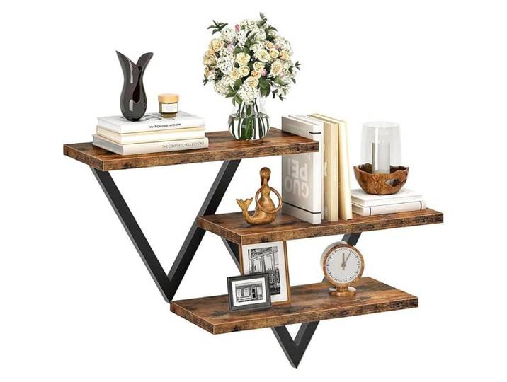 2 Ensembles Étagère Murale Étagère Flottante DIY Déco Tablette Flottante pour Salon Cuisine Chambre Bureau EQUERRE DE FIXATION