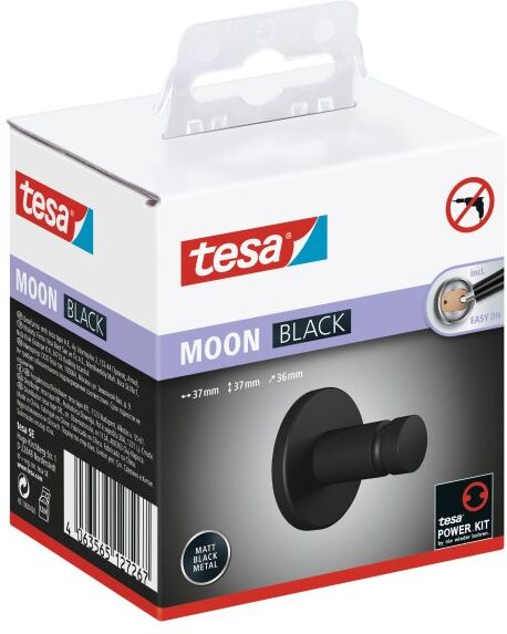 Tesa Moon Håndklædekrog, Sort