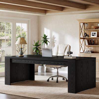 OEM "70.9"" Wood Computer Desk, Executive Office Desk, Home Office Writing Workstation Business Accent Desk"