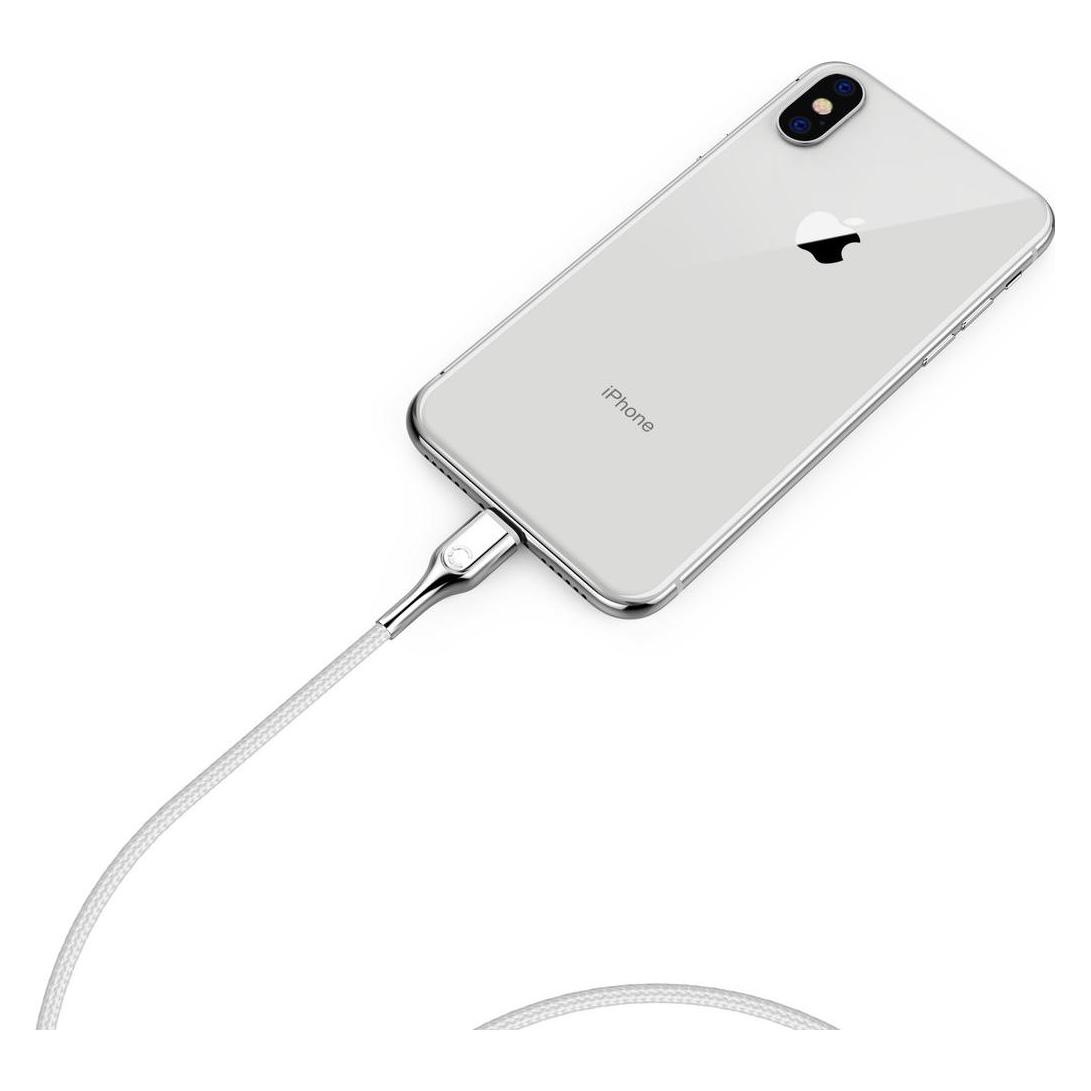 Cygnett Armoured Lightning to USB-C Cable 1M - White (1 m, 12 W) (CY2800PCCCL)