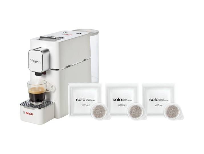 POLTI Espressomaschine Coffea S15W, Set , Energieeffizienz: A, weiss (silber, weiß), Kaffeemaschinen, Espressomaschine