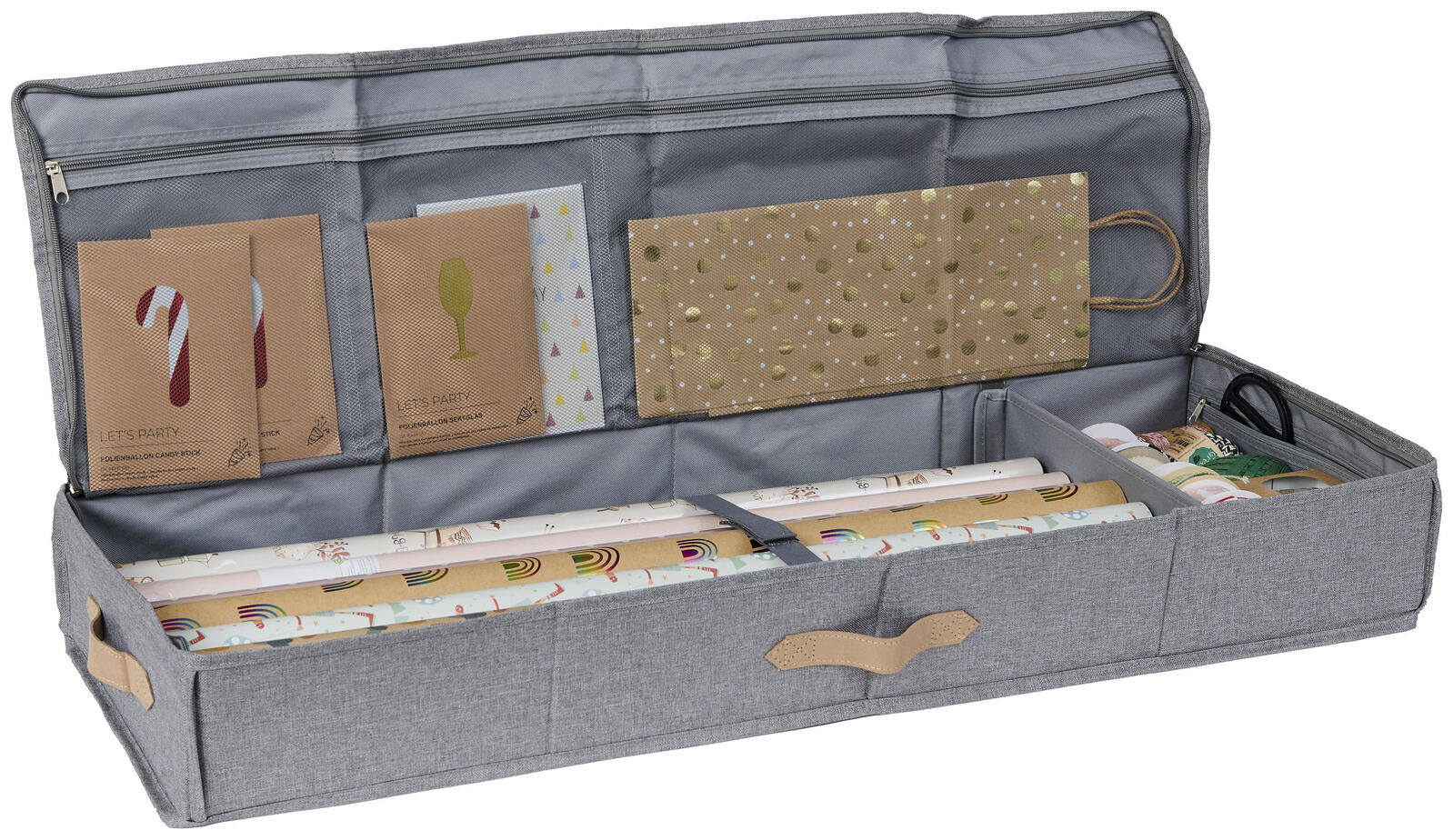 LOVE !T STORE !T Geschenkpapier Organizer 90 x 30 x 12 cm, hellgrau 551495OS