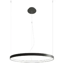 Ring Pendelleuchte Hängelampe Wohnzimmerleuchte schwarz LED Designleuchte L 78cm