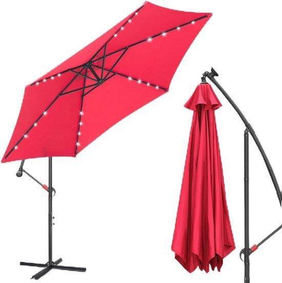 WAN Grote Aluminium Zweefparasol met LED Verlichting en UV-Bescherming - Ø 350 cm