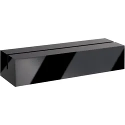 Kartenhalter aus Acryl schwarz | 100 mm | matt, Acryl (PMMA)