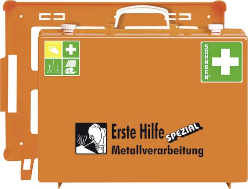Erste Hilfe Koffer Beruf SPEZIAL Metallverarbeitung B400xH300xT150ca.mm orange