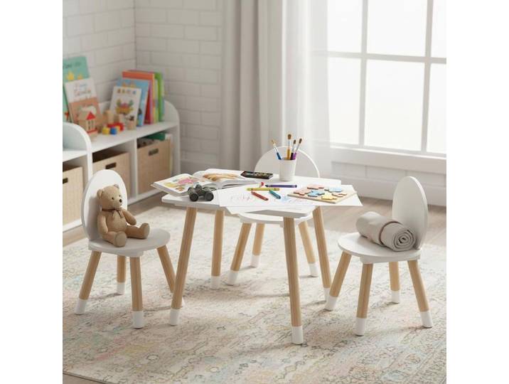 Ensemble de sièges pour enfants, table pour enfants, 2 chaises pour enfants, 1 table, ensemble de sièges pour enfants en bois de pin, ensemble de table pour enfants, meubles robustes pour enfants,