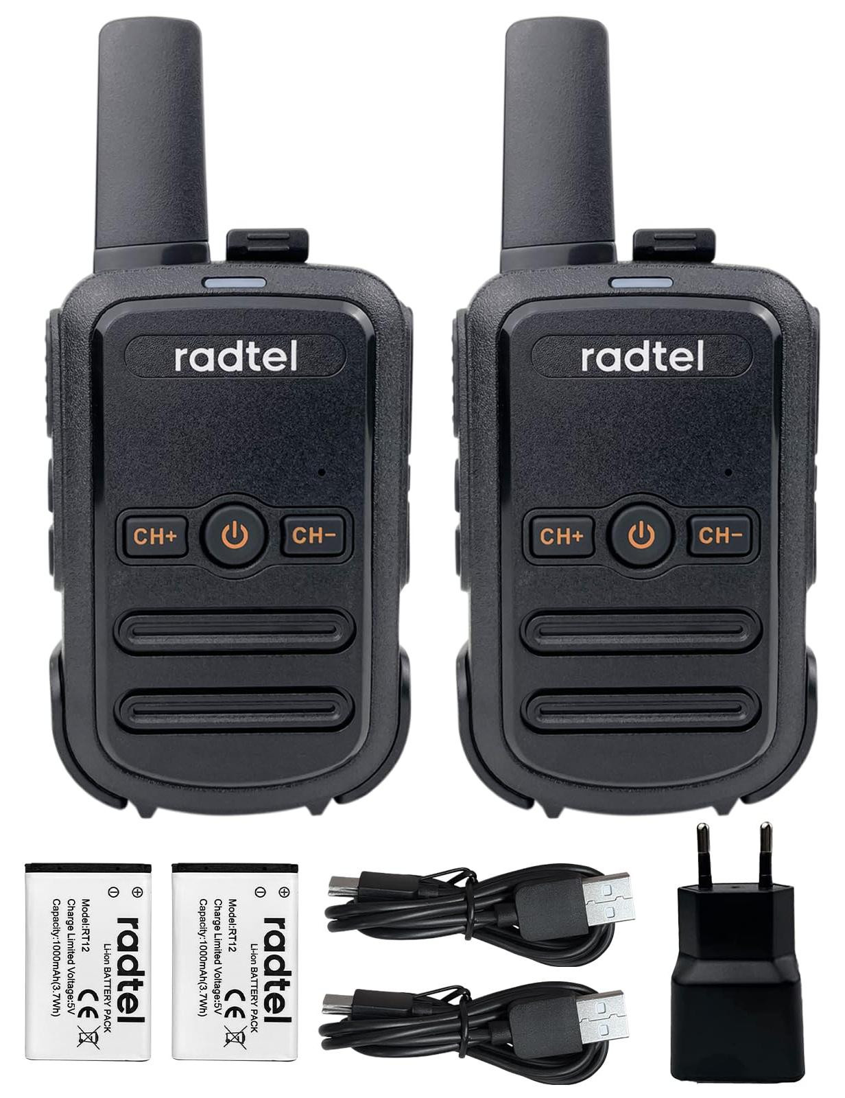 Selius Oplaadbare Walkie Talkie met 16 Kanalen en USB Type C