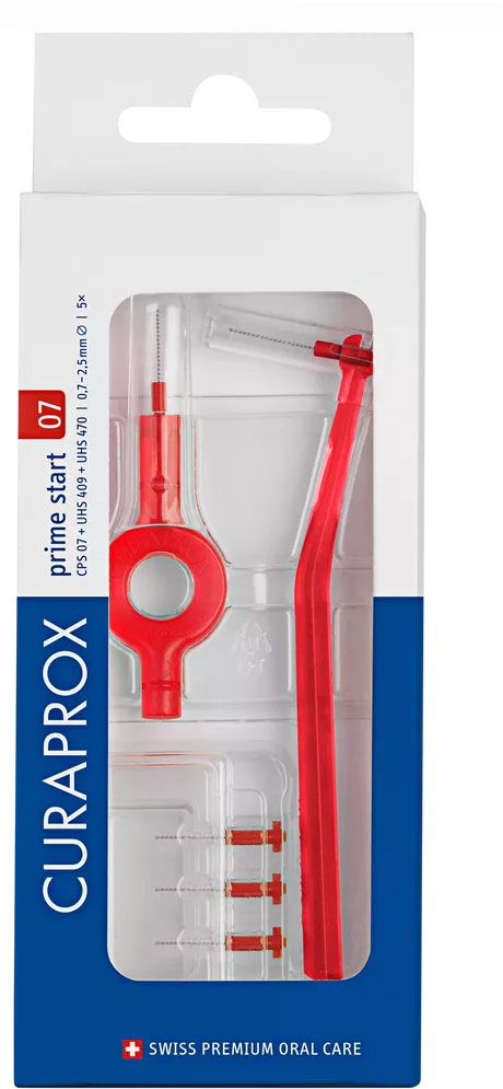 CURAPROX - Interdentalbürste Set prime start, Gr. 011, 5 Stk., 5 Stücke,  Rot