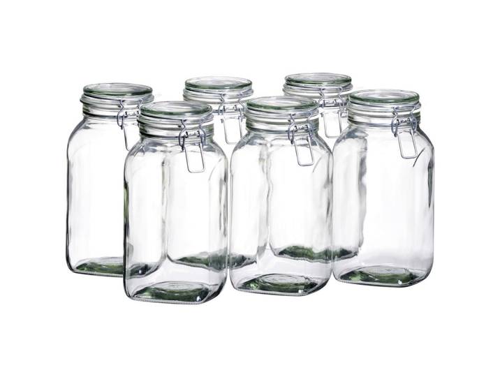 Einmachgläser 6er-Set Gothika je ca. 2,5 Liter auslaufsicher
