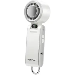 Vention Bezprzewodowy wiatrak z chłodzeniem i składaną rączką USB-C biały, Ventilator, Weiss